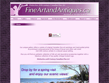 Tablet Screenshot of fineartandantiques.ca